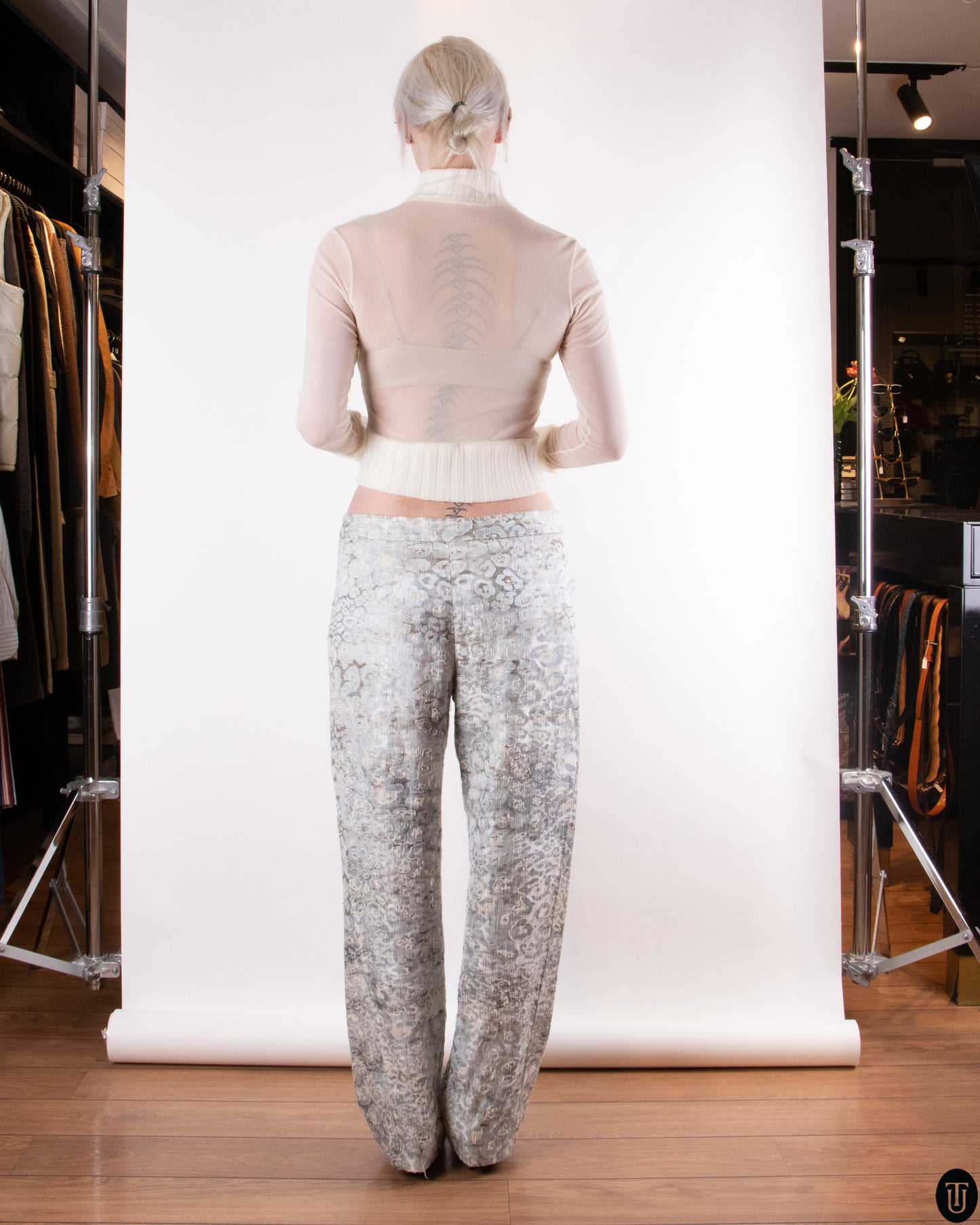 00s Giorgio Armani Jaquard Trousers M