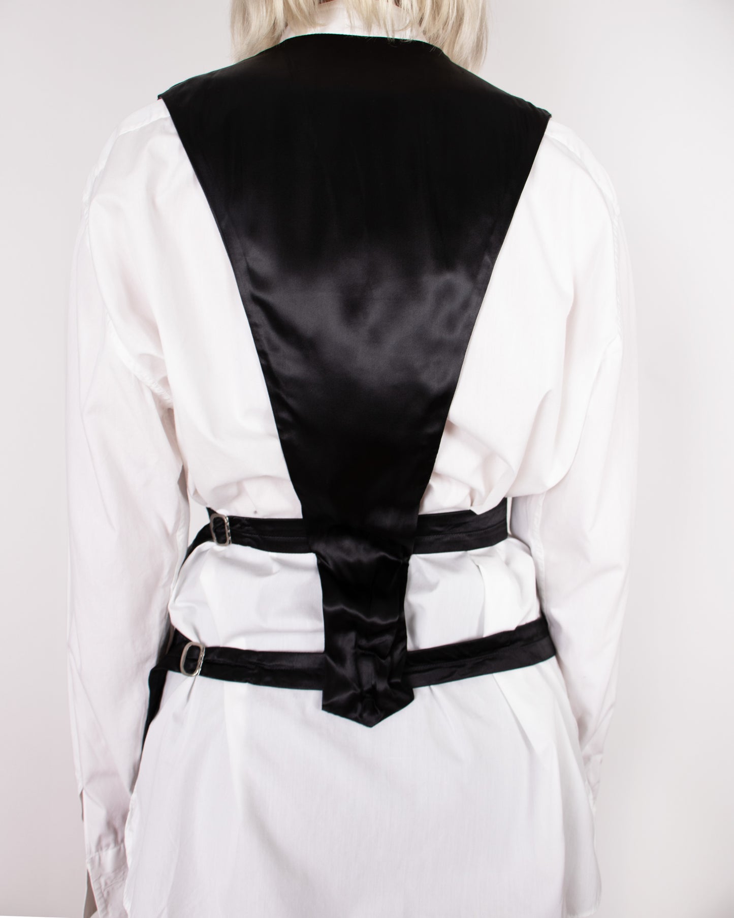 1990s Maison Margiela Grey and Black Wool Vest S