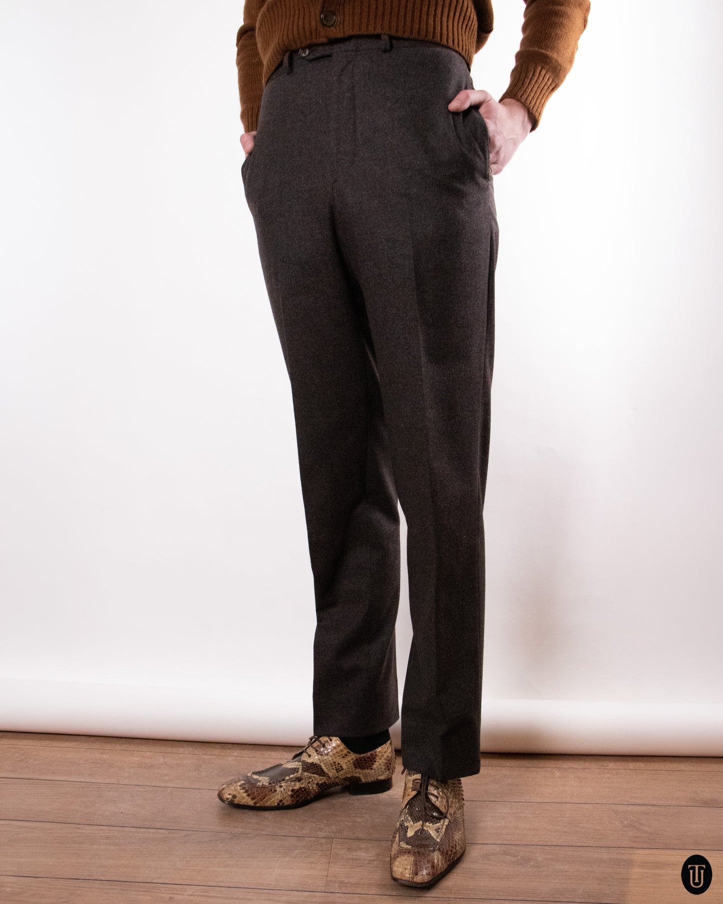 90's Yves Saint Laurent Rive Gauche Tailored Wool Trousers M