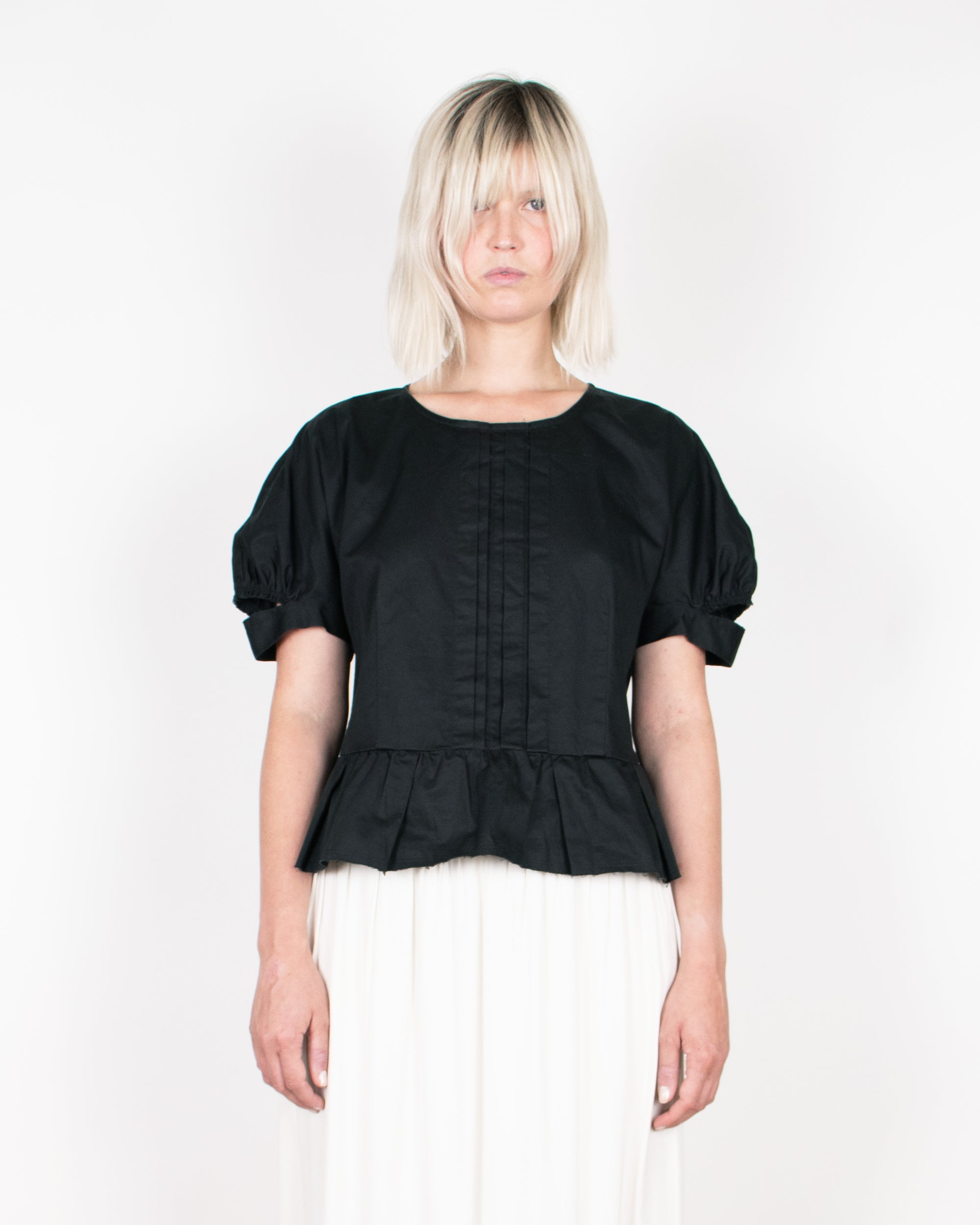 2000s Commes Des Garçons Black Cotton Top S