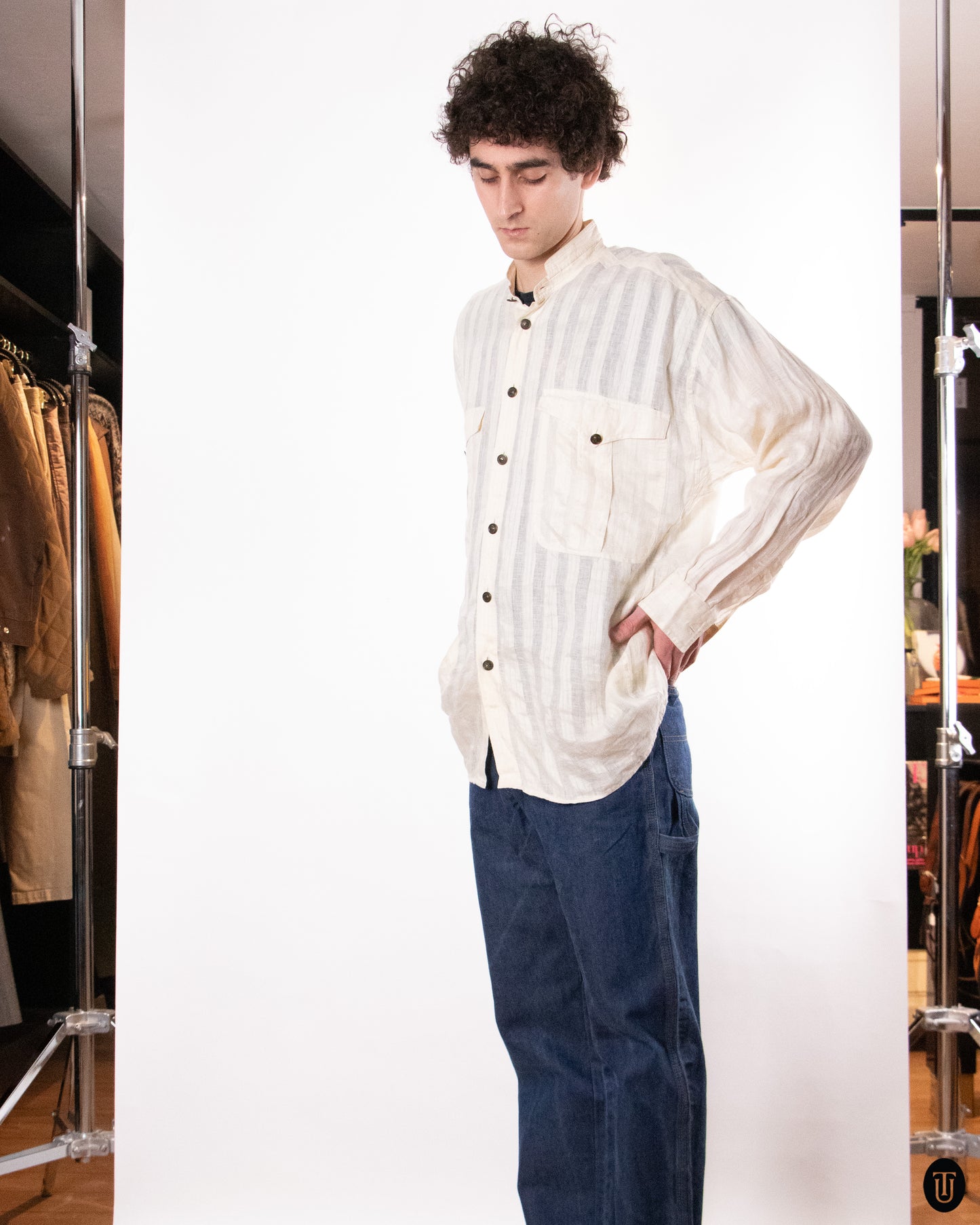 70's Gianni Versace Linen Shirt L