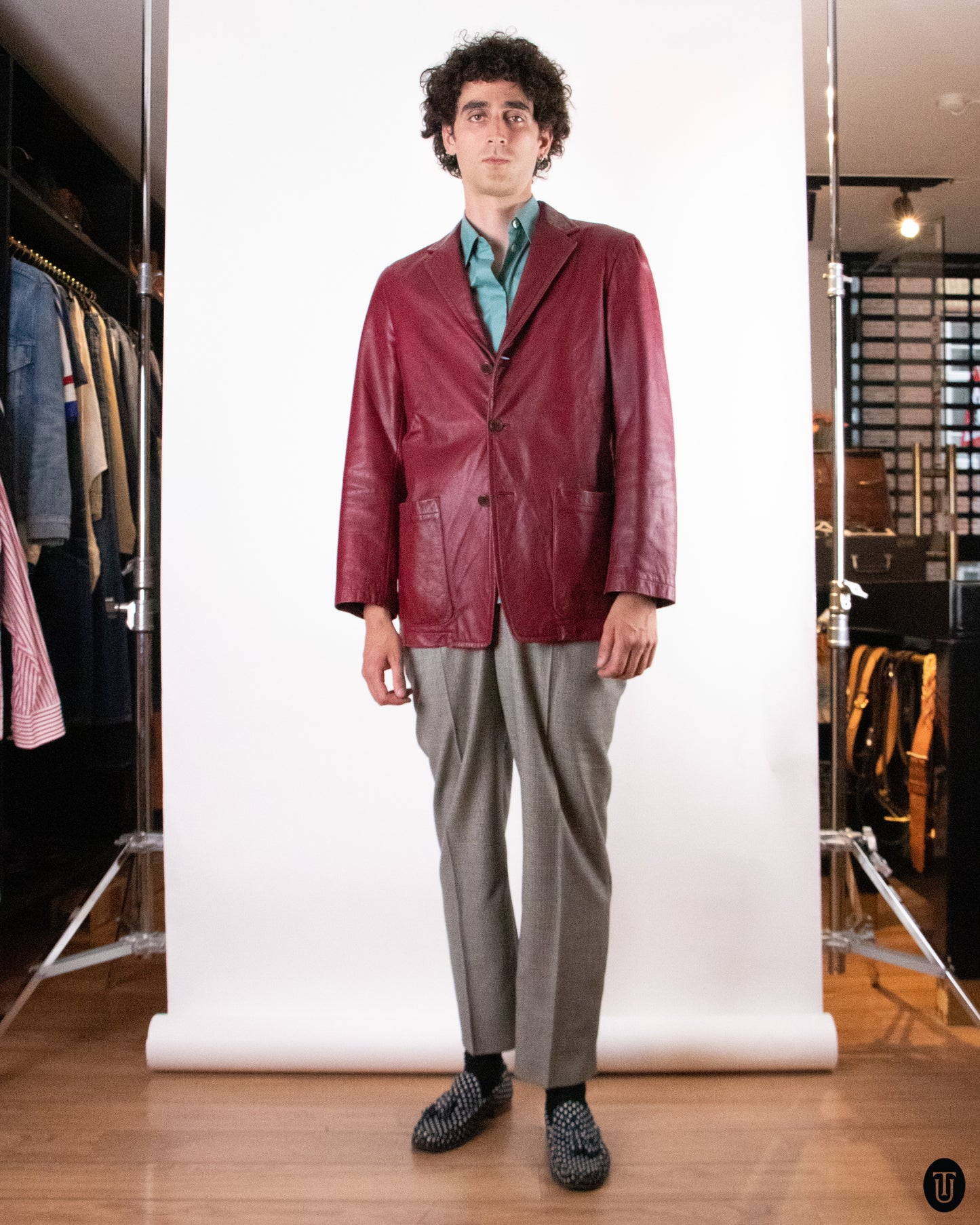 90's Jean Paul Gaultier Red Leather Jacket S