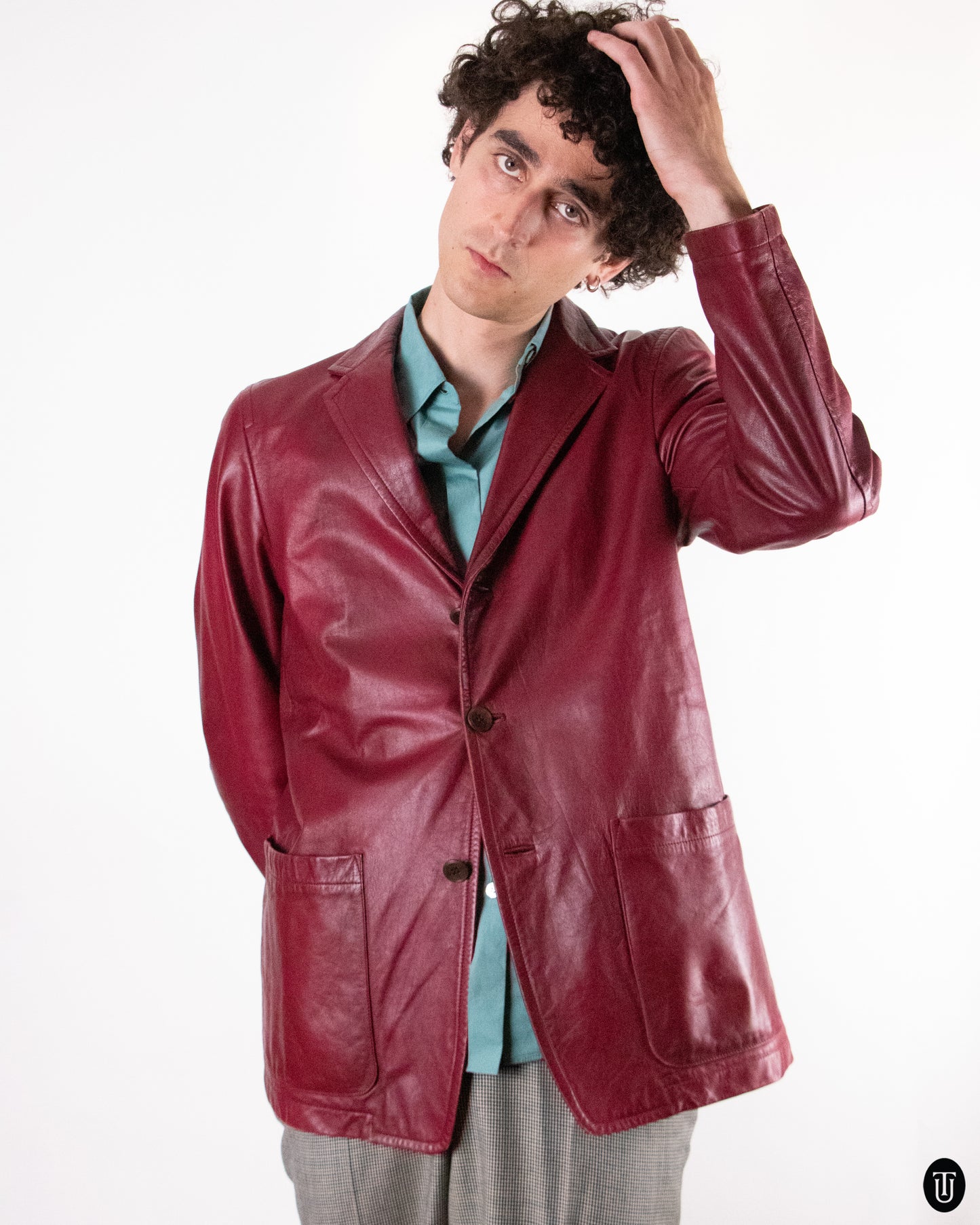 90's Jean Paul Gaultier Red Leather Jacket S