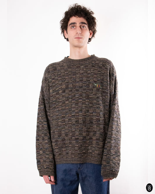 80's Missoni Knit Brown Melange XL