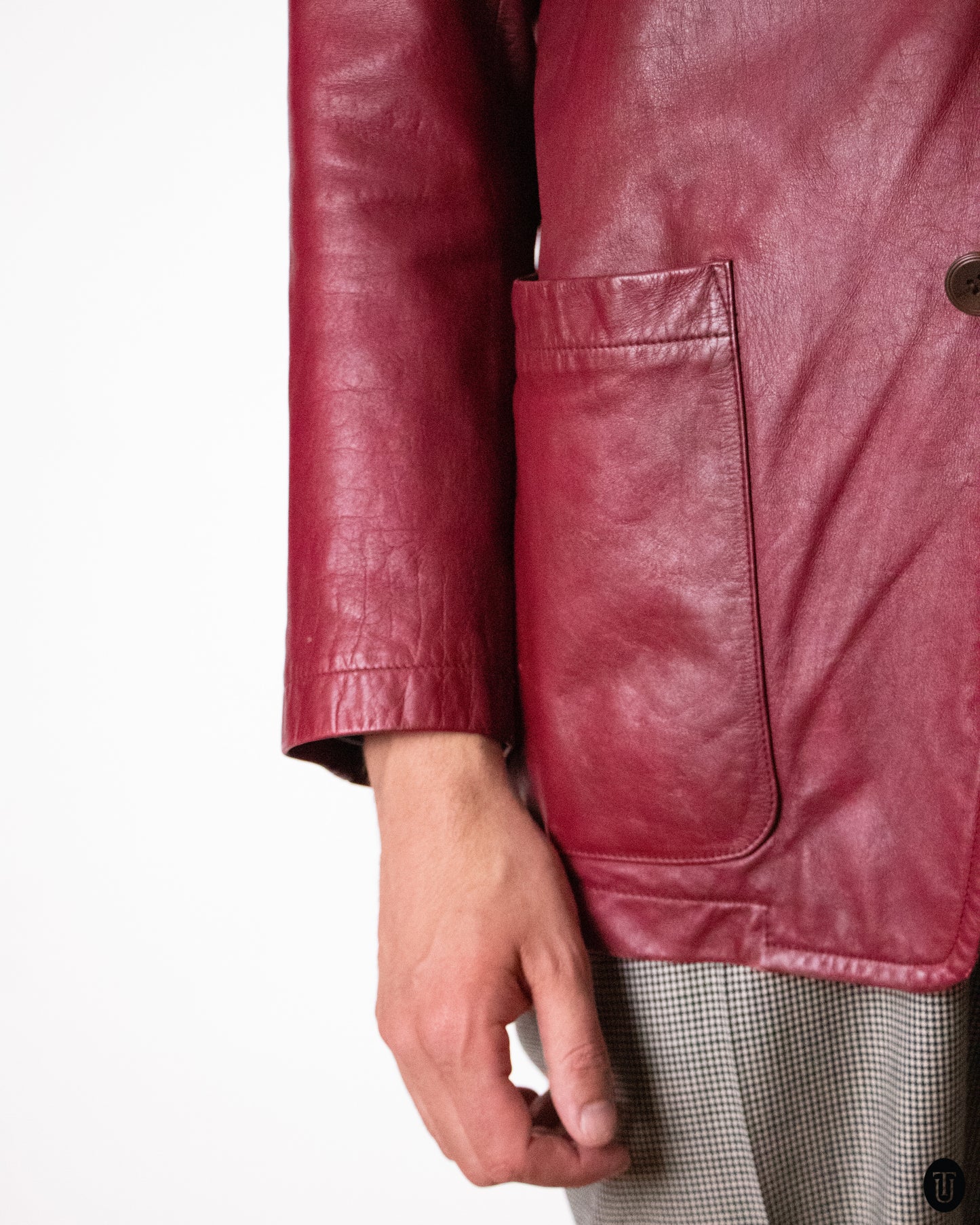 90's Jean Paul Gaultier Red Leather Jacket S