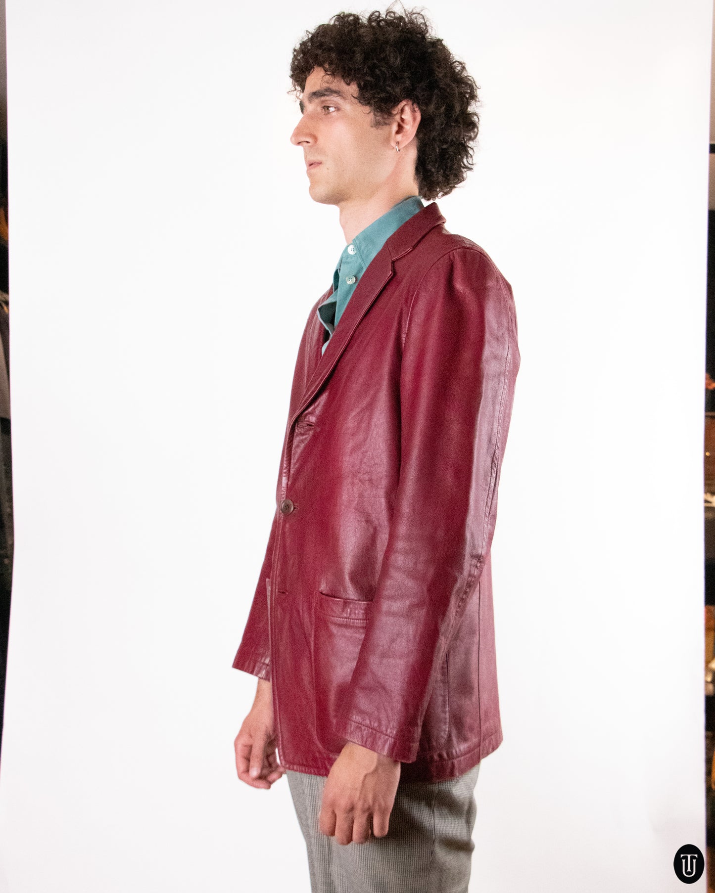 90's Jean Paul Gaultier Red Leather Jacket S