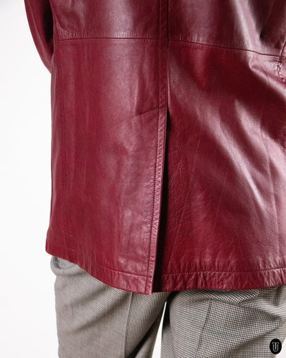 90's Jean Paul Gaultier Red Leather Jacket S