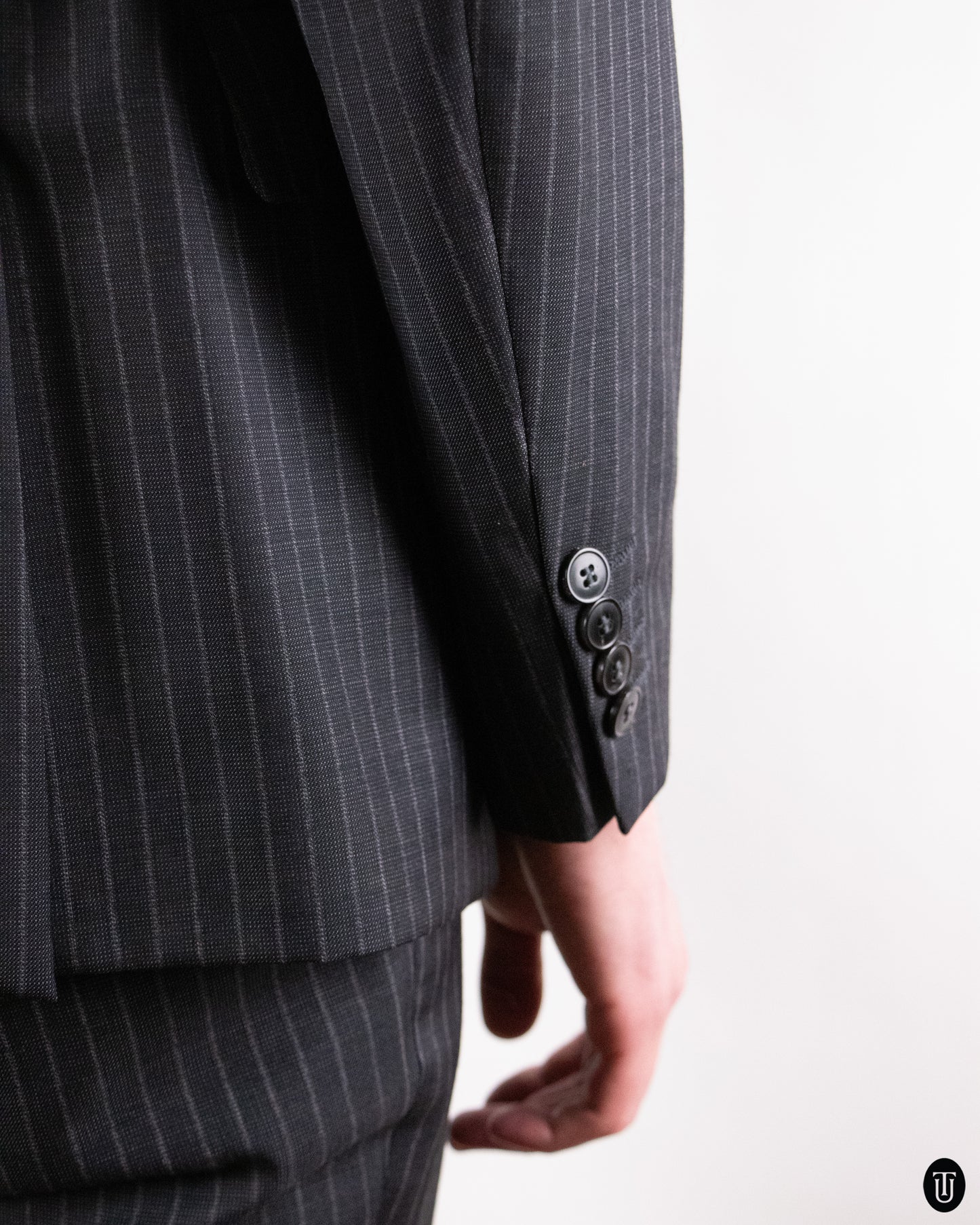 00's Pal Zileri Pinstripe Slim Wool Suit M