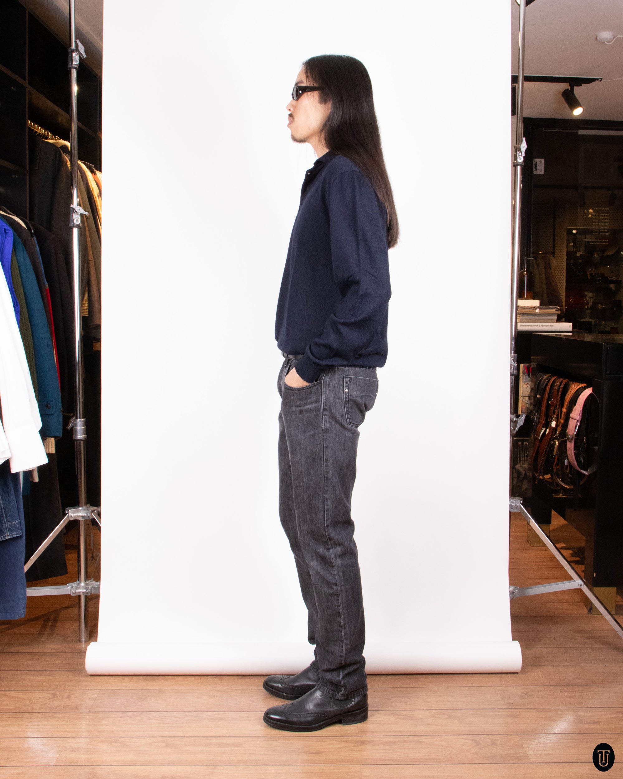 80's Pierre Cardin Navy Knit M