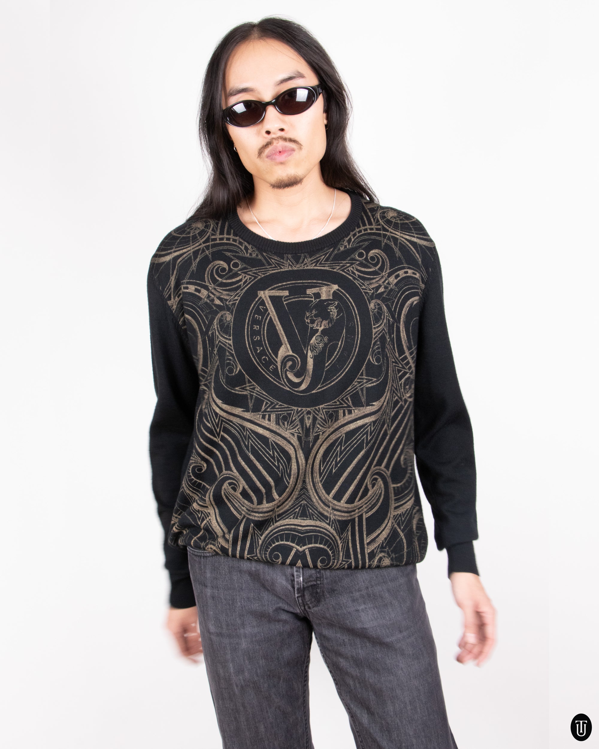 90s Versace Jeans Sweater L