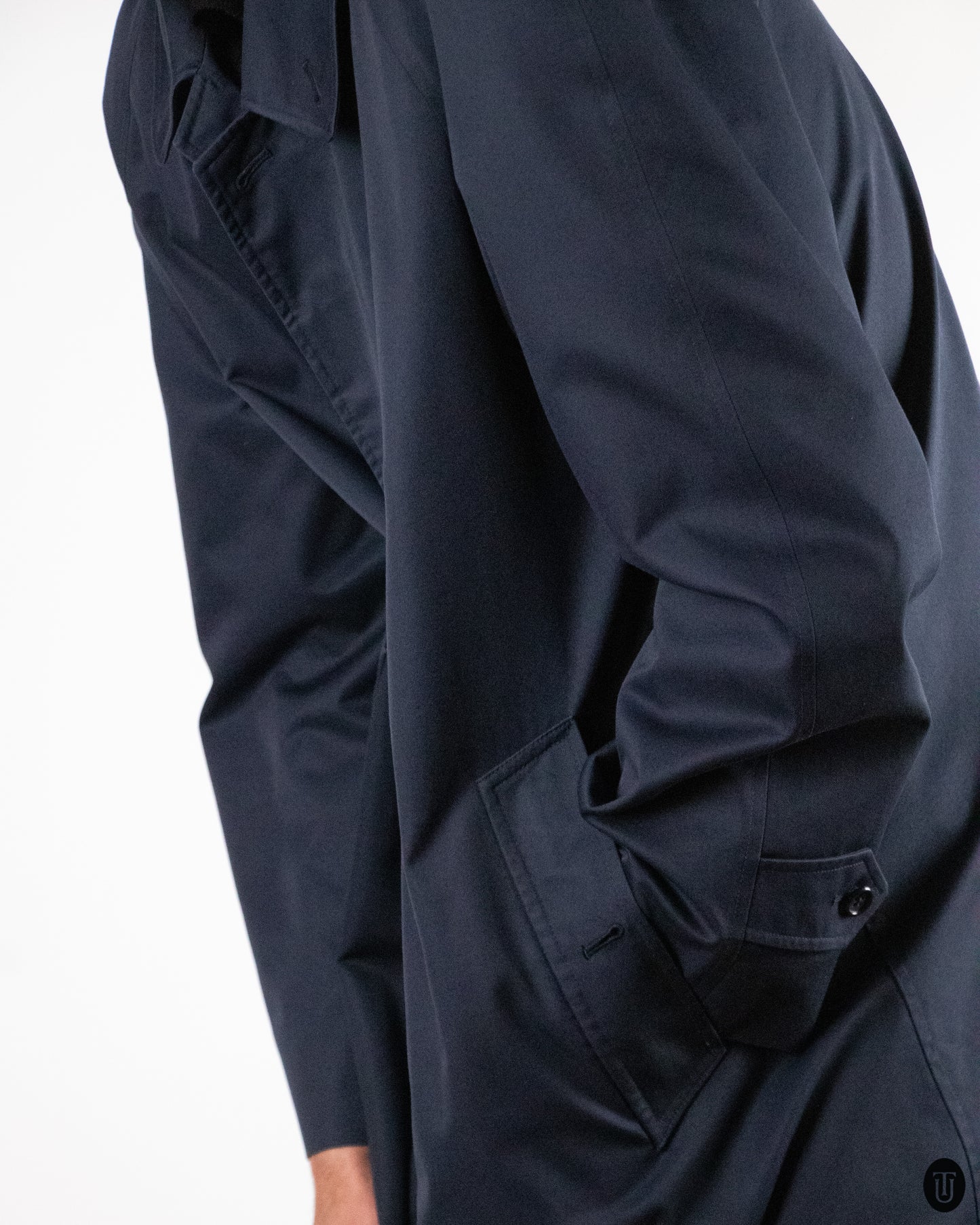 90's Burberry Navy Trench Coat M