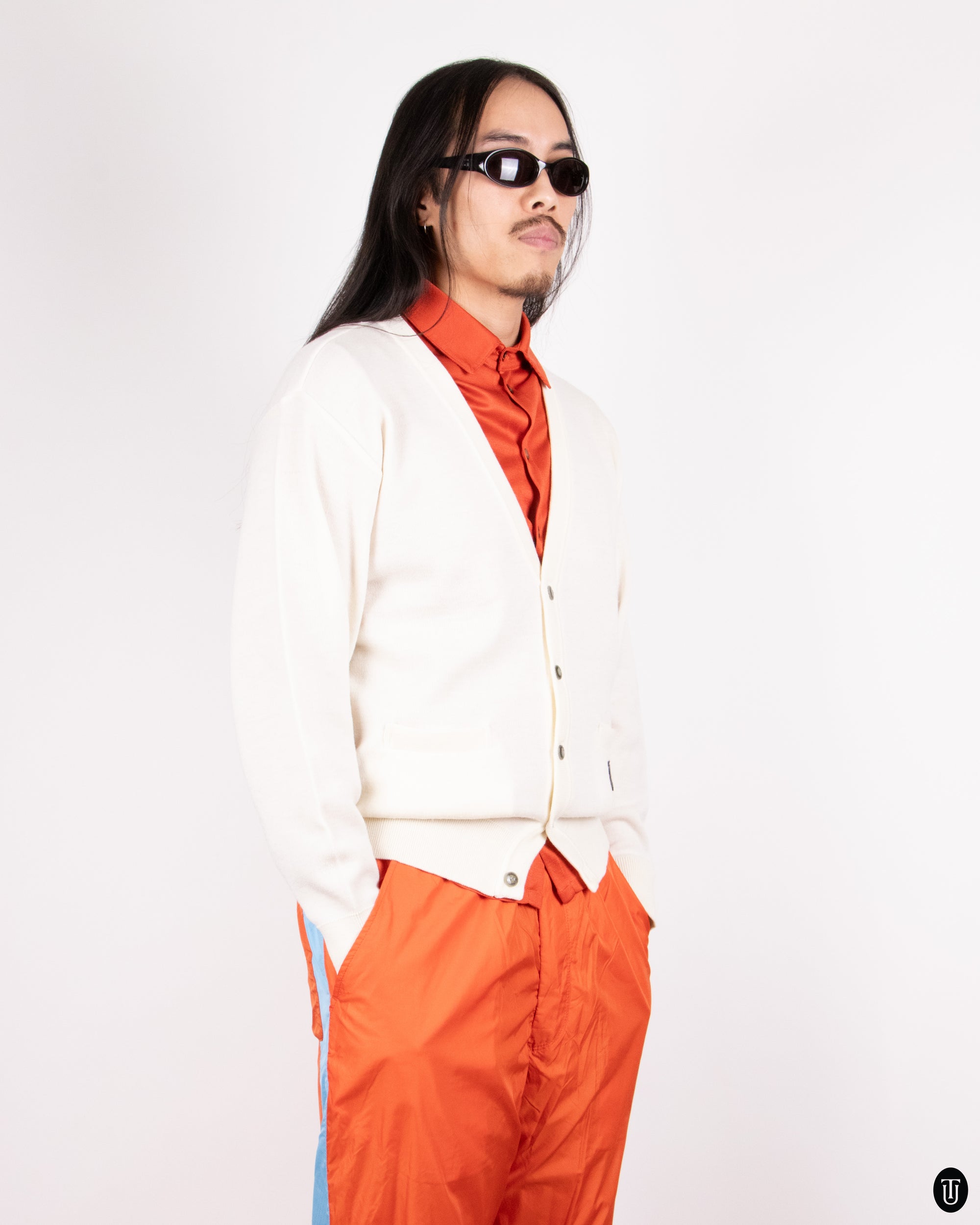 80's Pierre Balmain White Wool Cardigan M