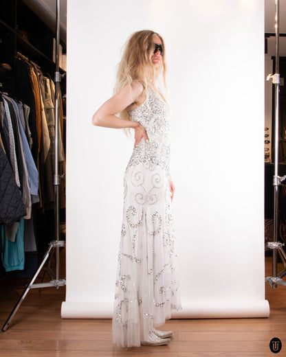 00's Cache Sequin Gown S