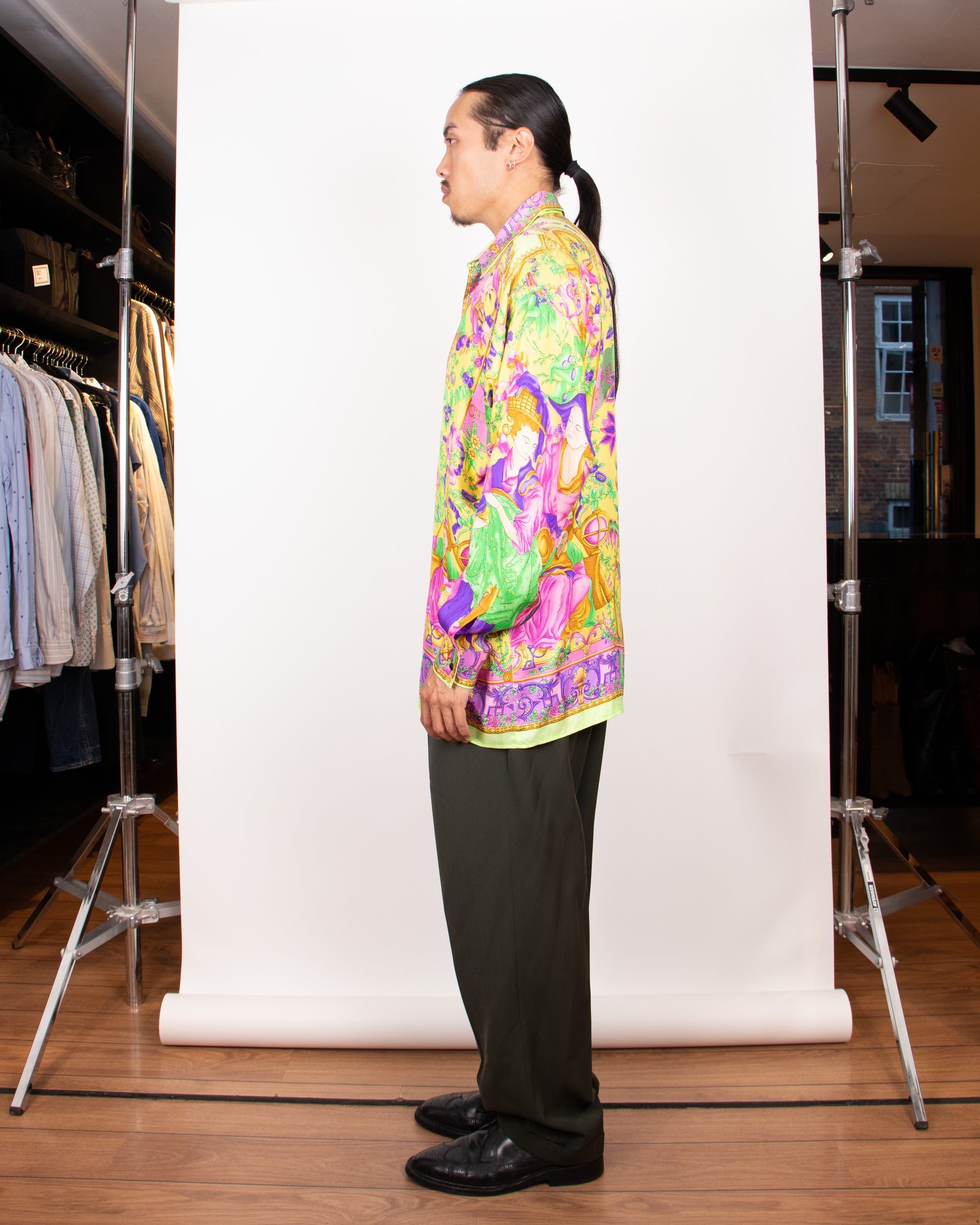 Early 1990s Gianni Versace Silk Print Shirt M/L