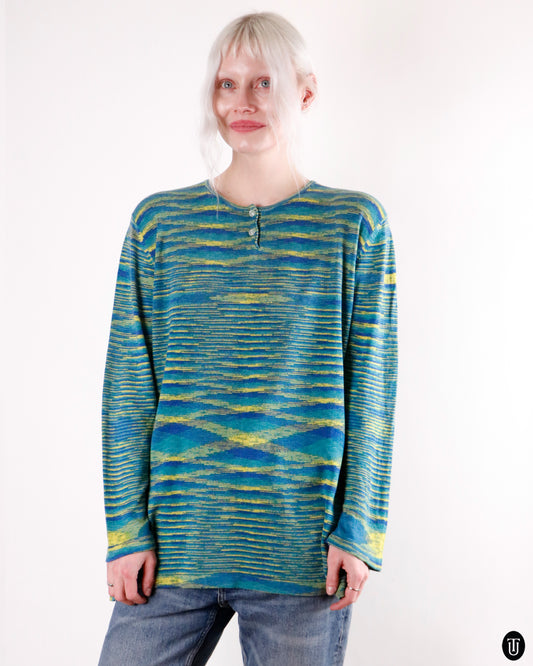 80's Missoni Cold Melangé Space-Dye Cashmere Knit M