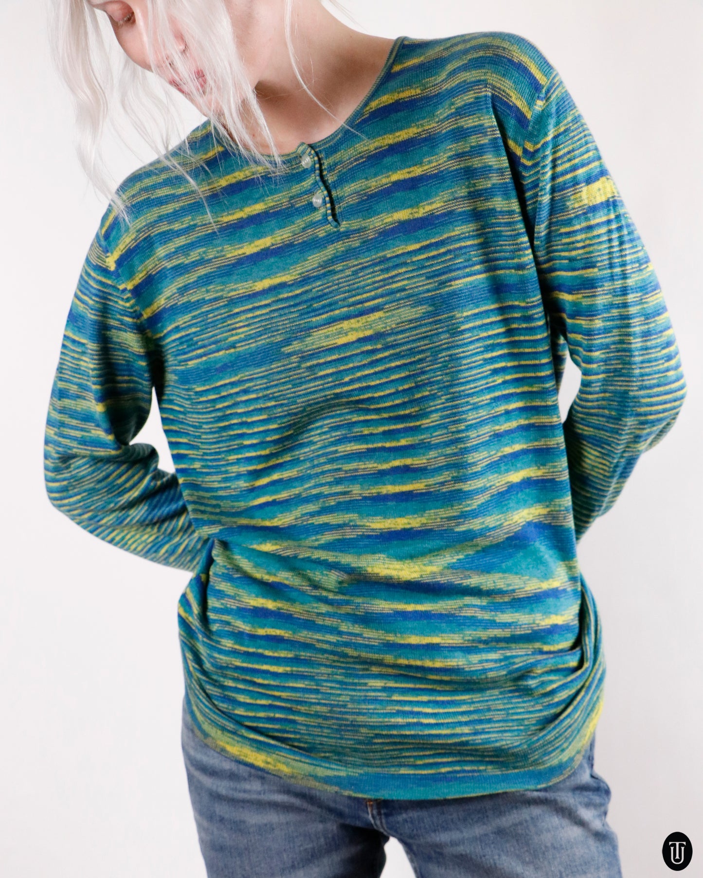80's Missoni Cold Melangé Space-Dye Cashmere Knit M