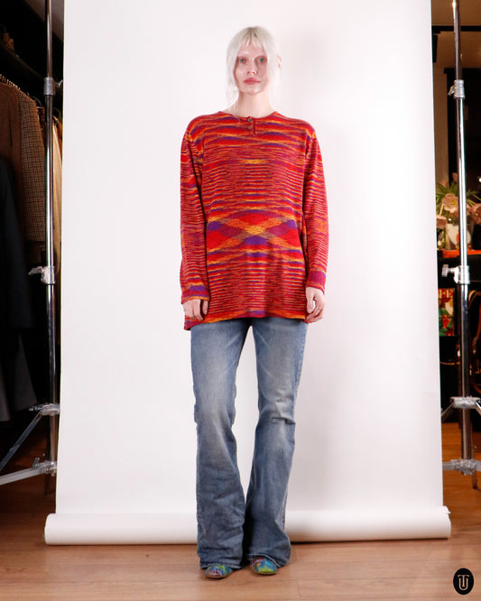 80's Missoni Warm Melangé Space-Dye Cashmere Knit M