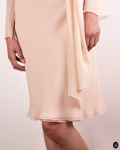 00's Silk Wrap Dress M