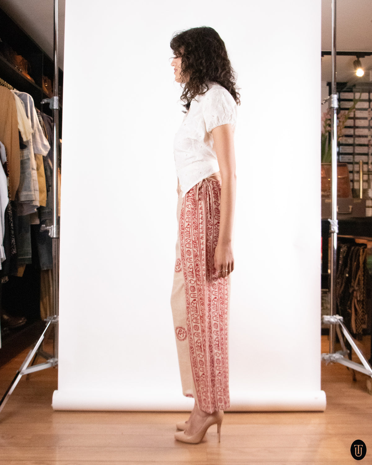 00's La Perla Linen Drawstring Pants M