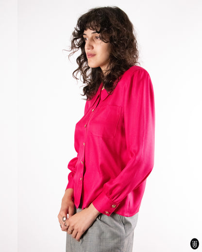 90's Balenciaga Fuchsia Blouse M