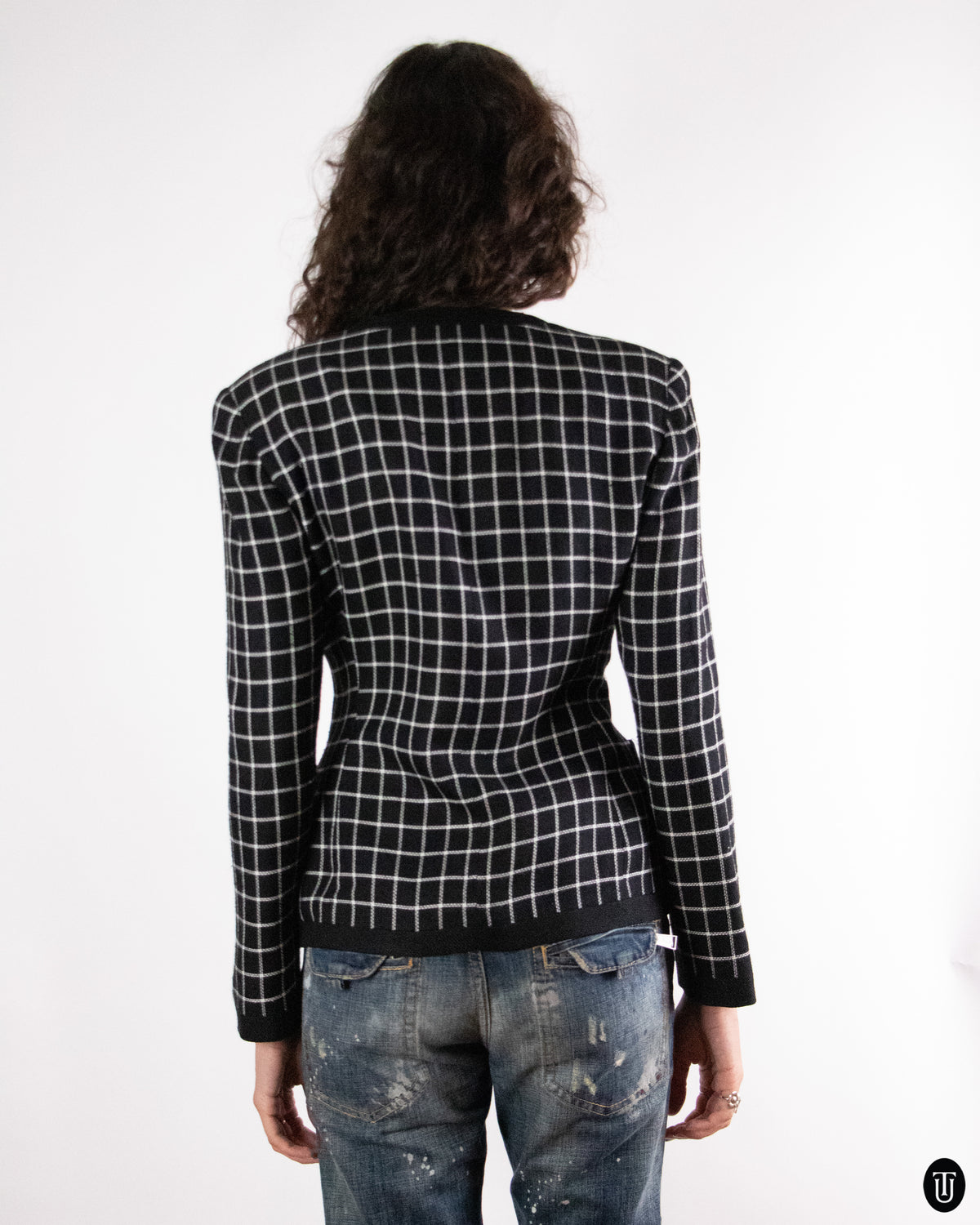 90's Christian Dior Grid Blazer S