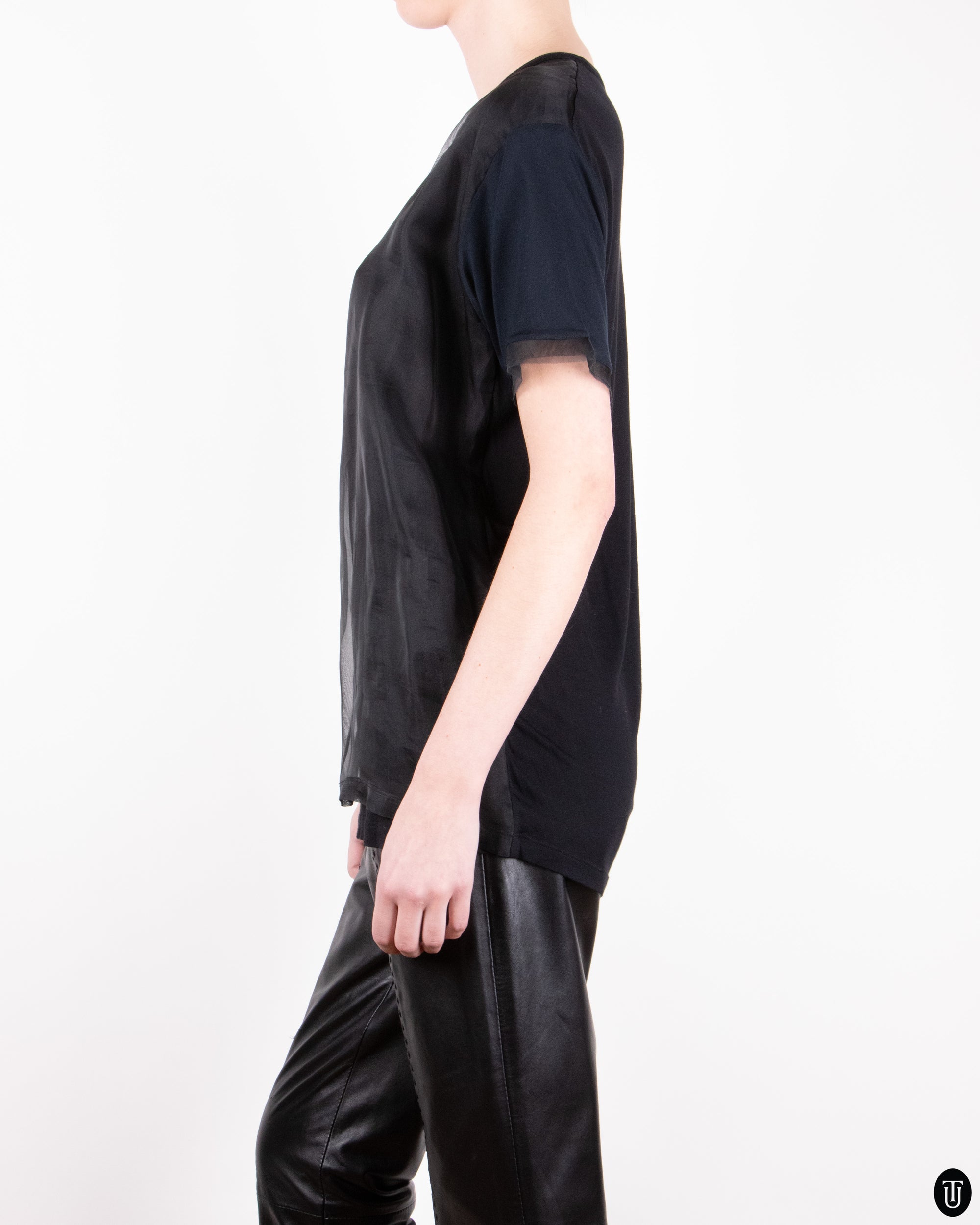 00s Lanvin Silk and Cotton T-shirt M