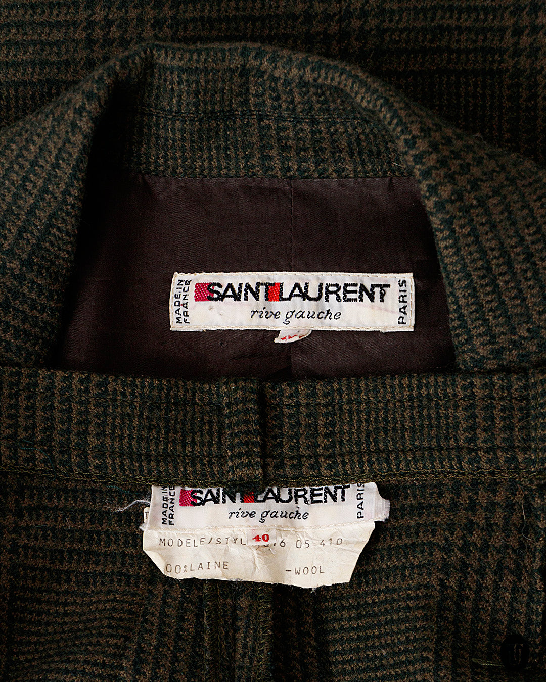 Late 1980s Saint Laurent Rive Gauche Pant Suit S