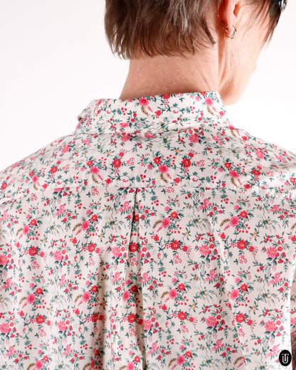 80's Cacharel Floral Liberty Cotton Shirt M