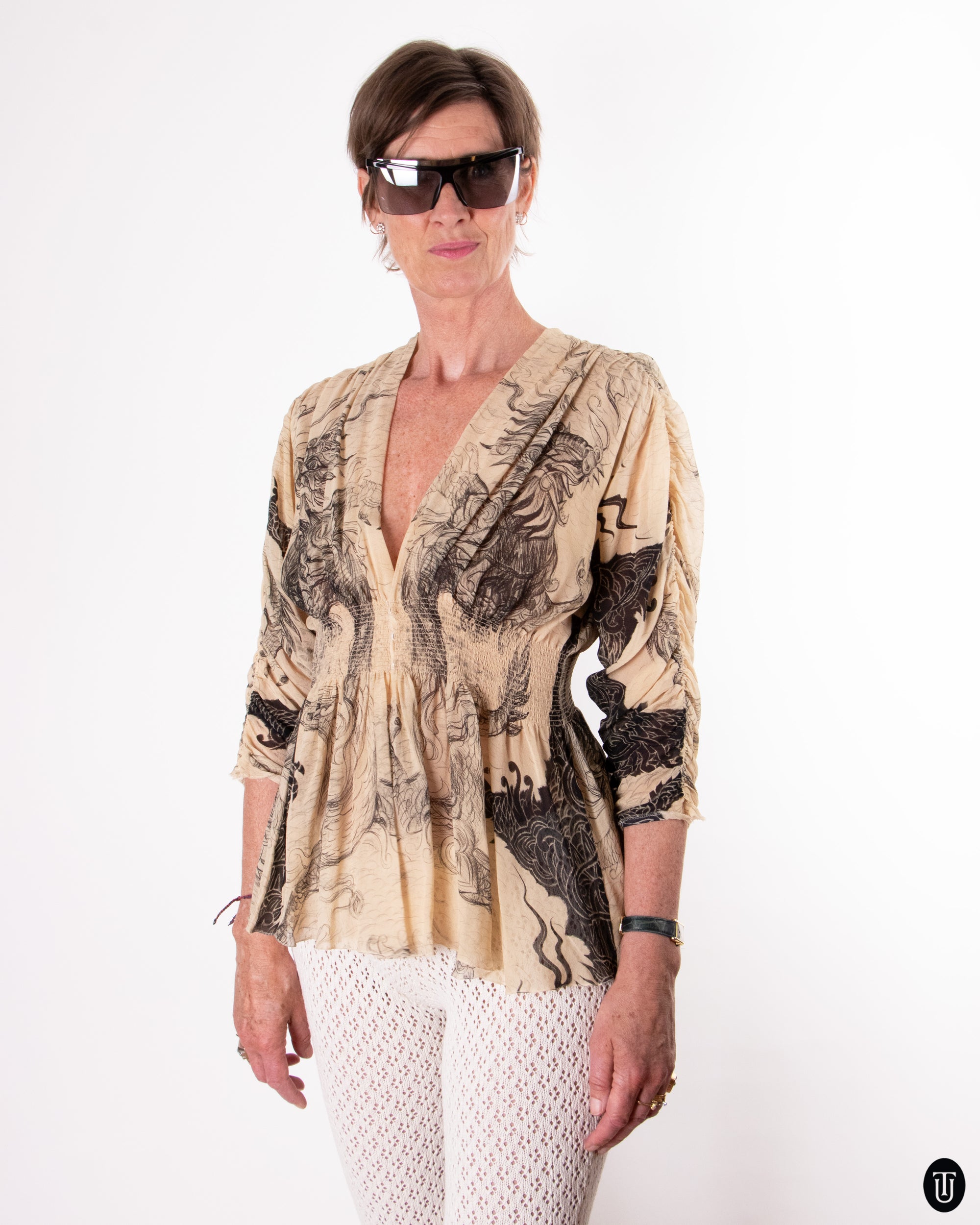 00's Jean Paul Gaultier Silk Blouse S