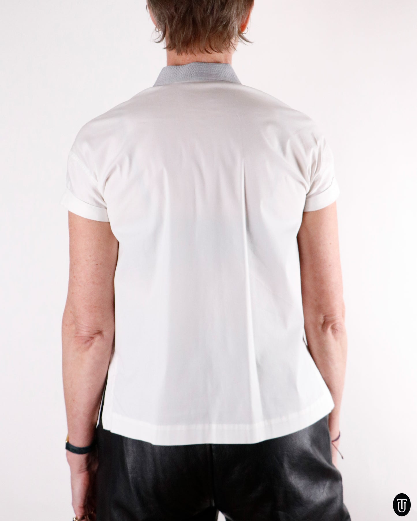 00's Brunello Cucinelli White Cotton-blend Shirt S