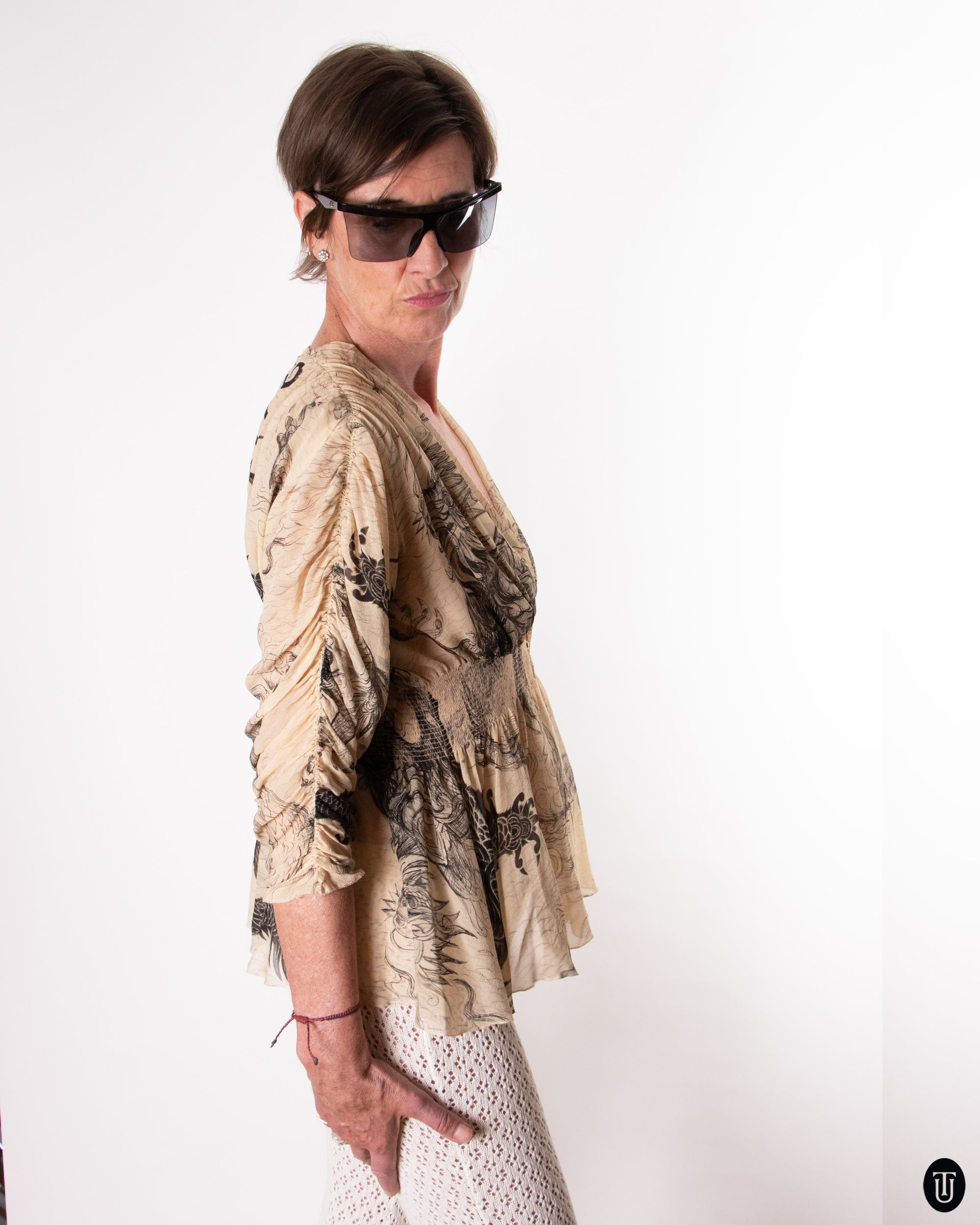 00's Jean Paul Gaultier Silk Blouse S