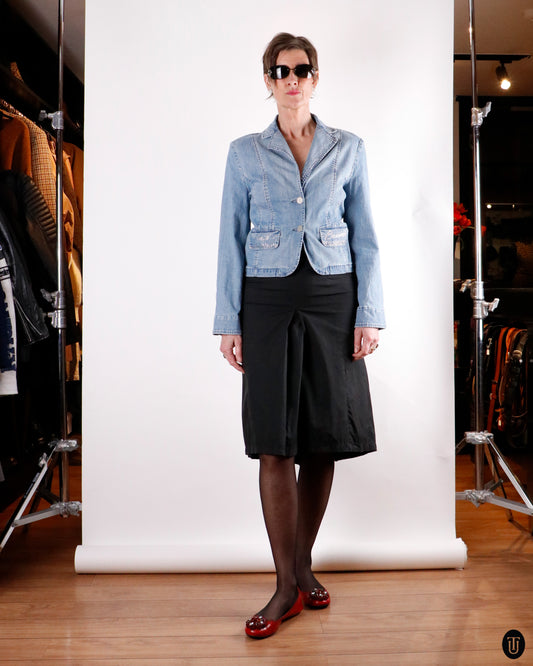 00's Roccobarocco Fitted Denim Jacket M