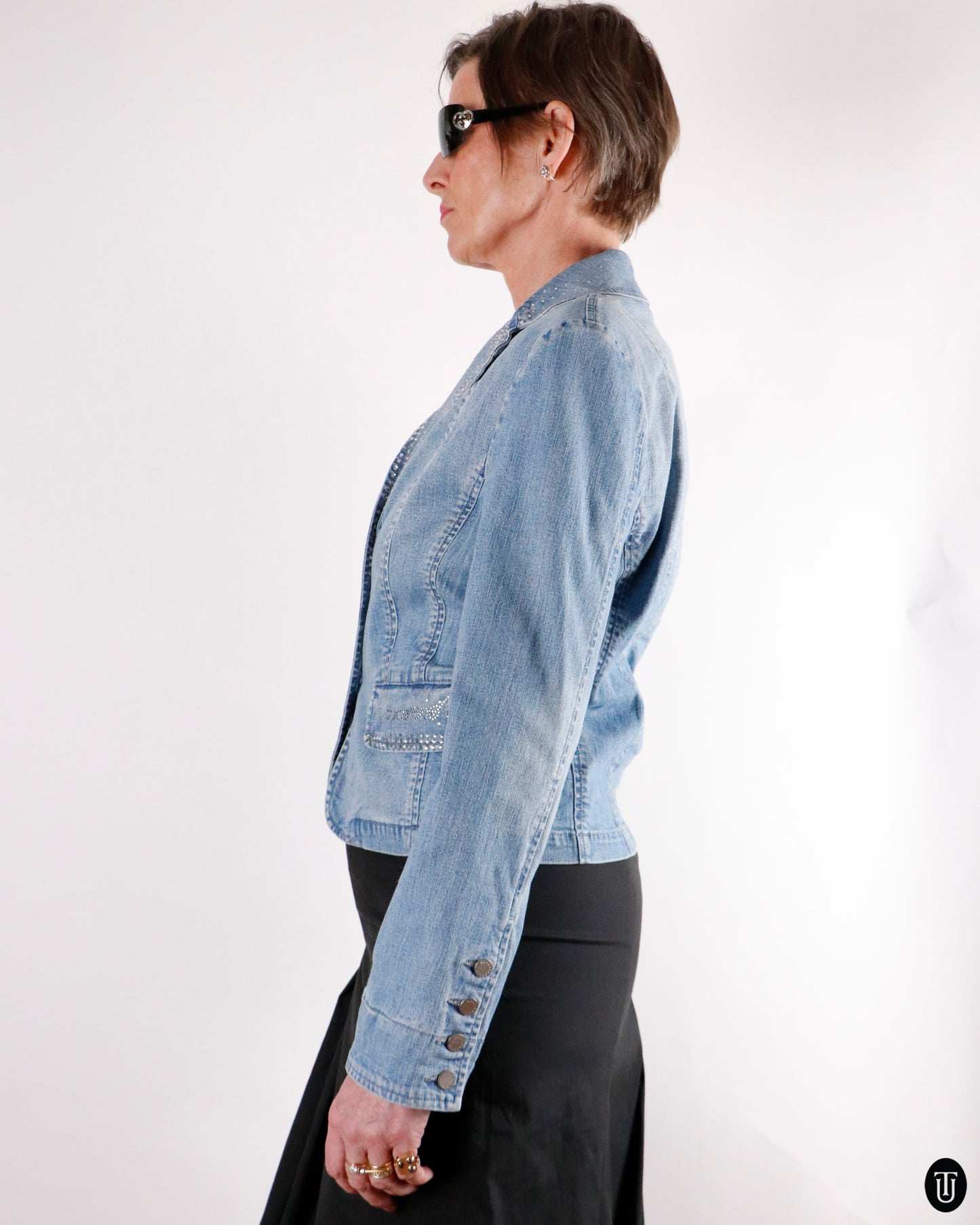 00's Roccobarocco Fitted Denim Jacket M