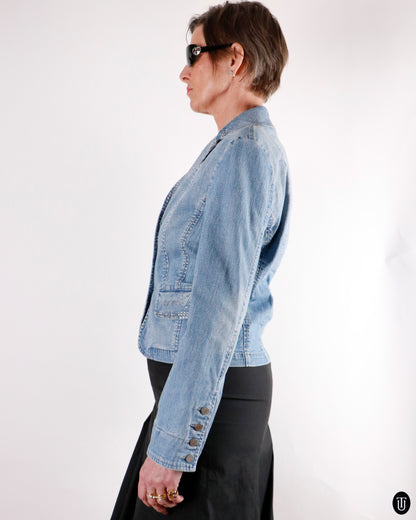 00's Roccobarocco Fitted Denim Jacket M