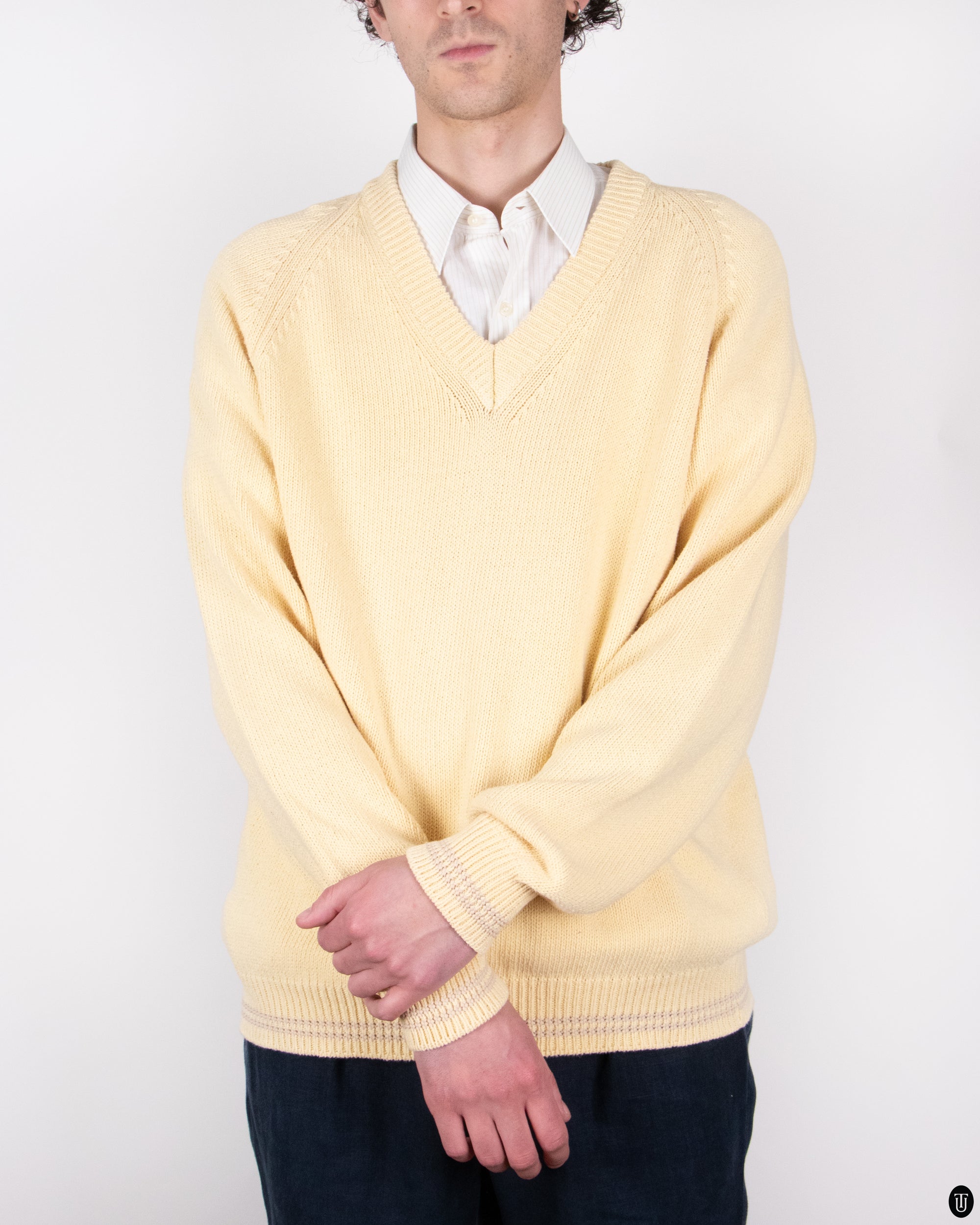 90's CP Company Banana Yellow Knit  L