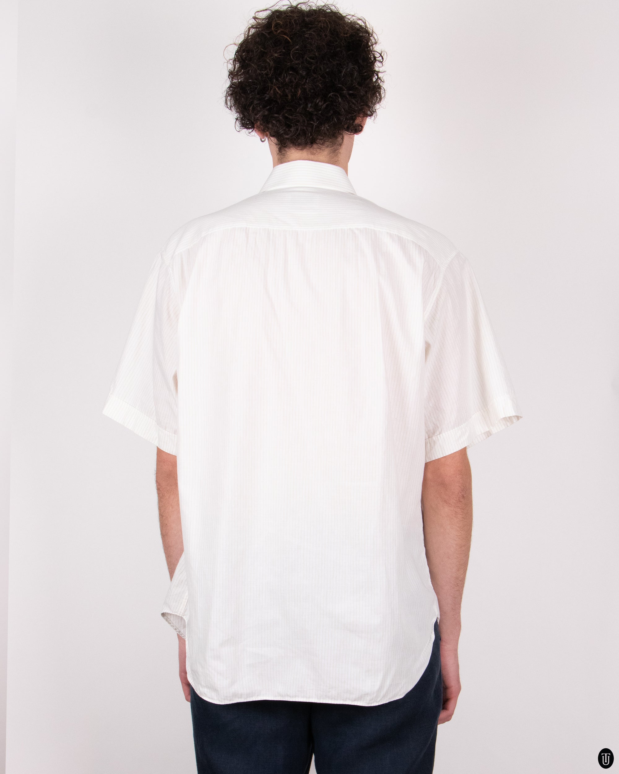 90s Valentino Pinstriped Cotton Shirt S