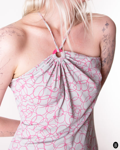 00's Versus by Versace Faux Halter Dress L