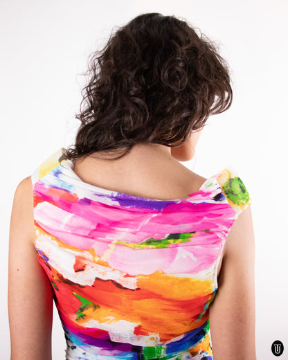 80's La Perla Rouched Cocktail Dress XS