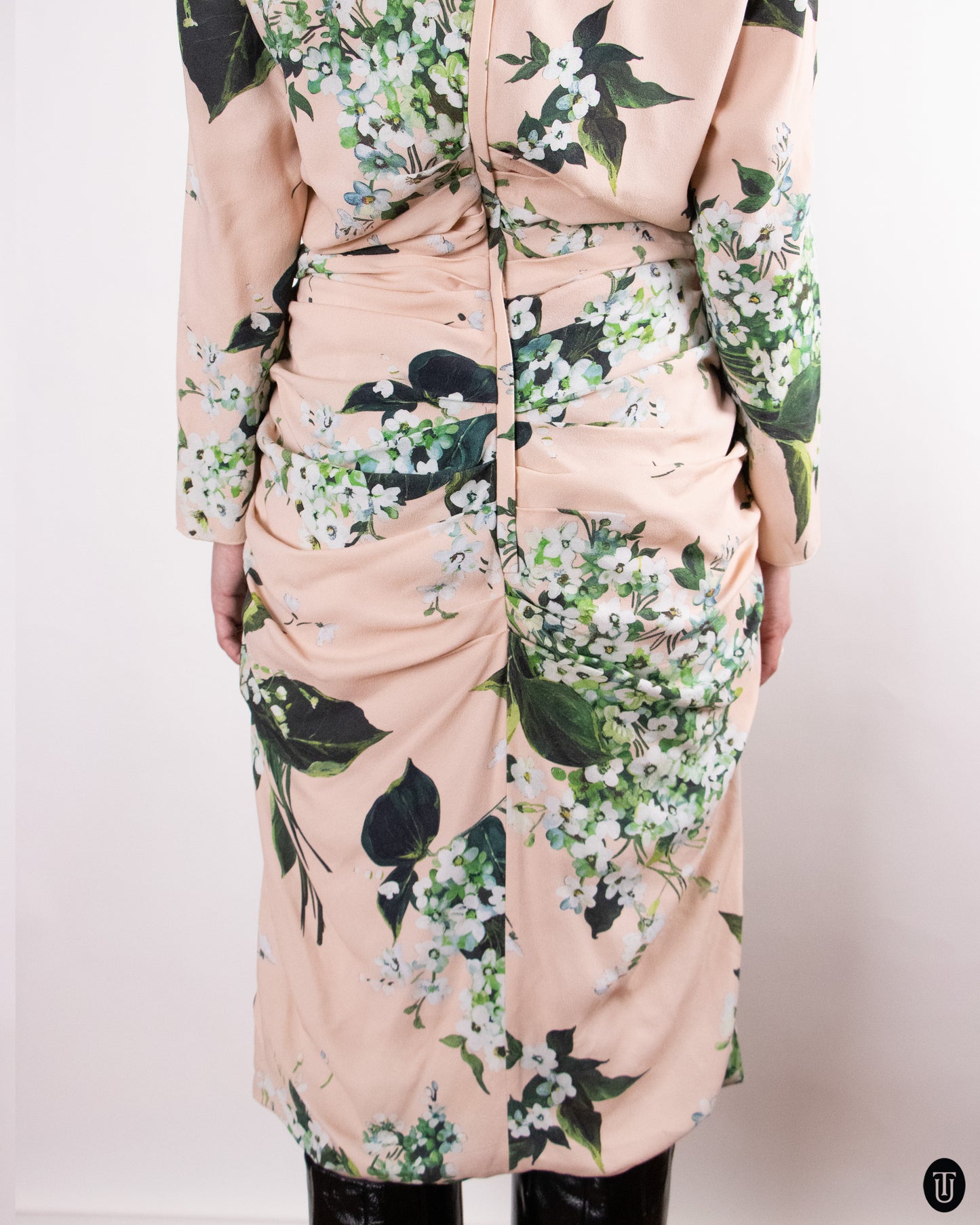 00's Dolce & Gabbana Pink Silk Floral Dress L