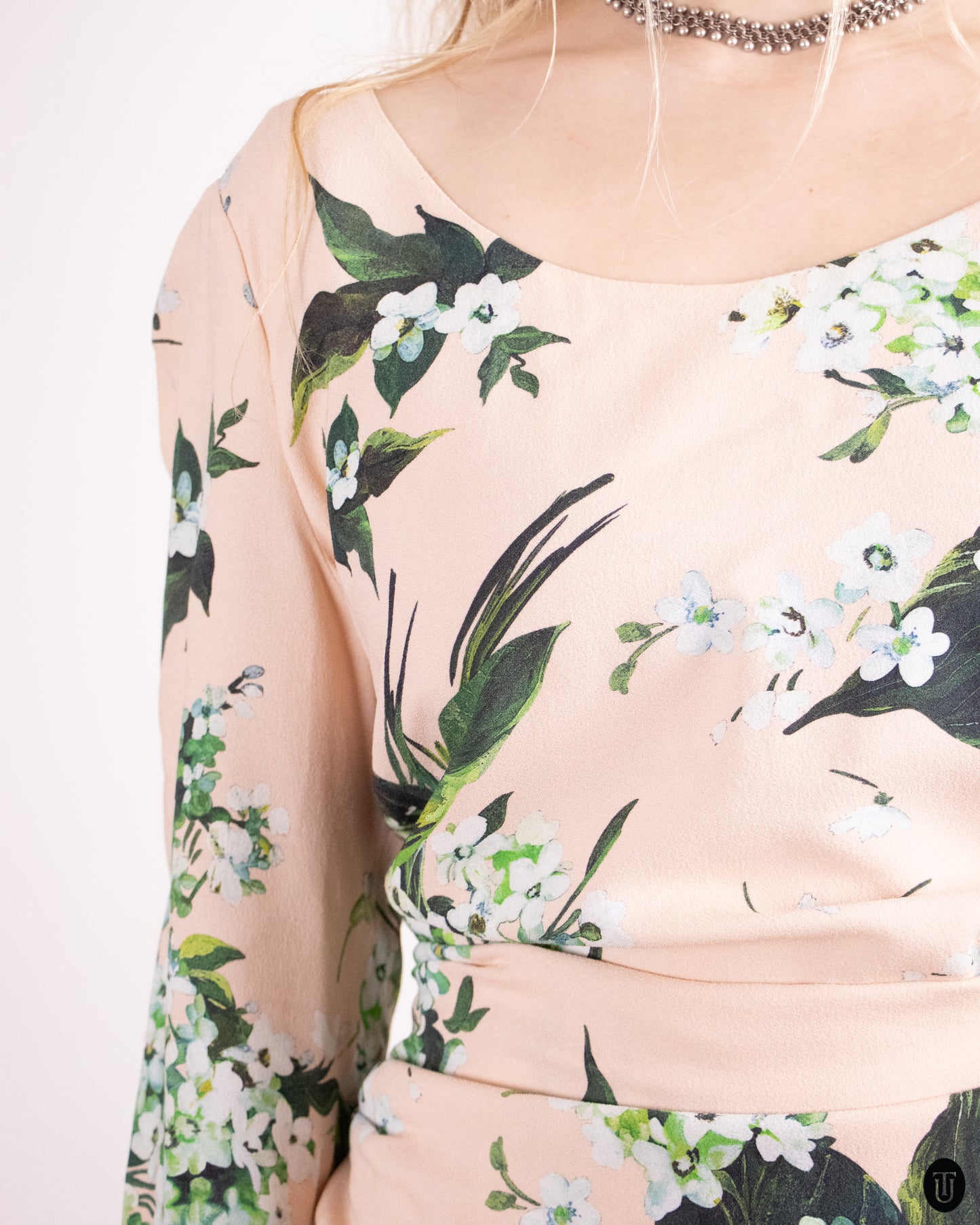 00's Dolce & Gabbana Pink Silk Floral Dress L