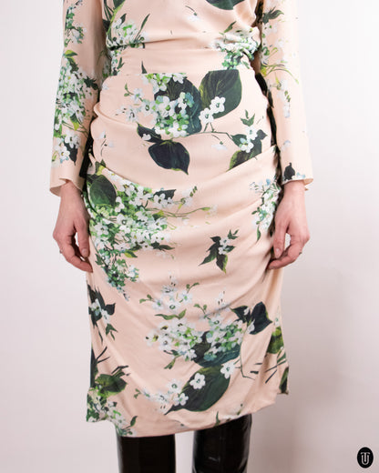 00's Dolce & Gabbana Pink Silk Floral Dress L