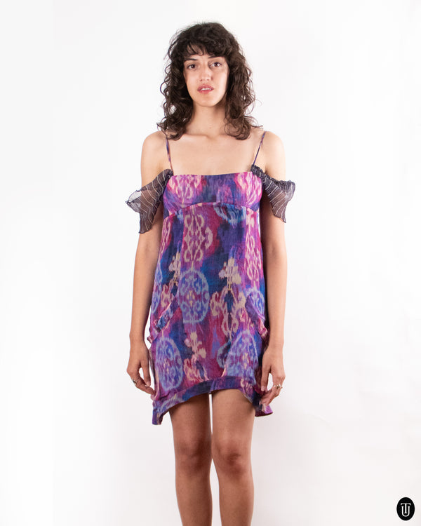 00's Costume National "C'N'C" Floral Silk Dress S