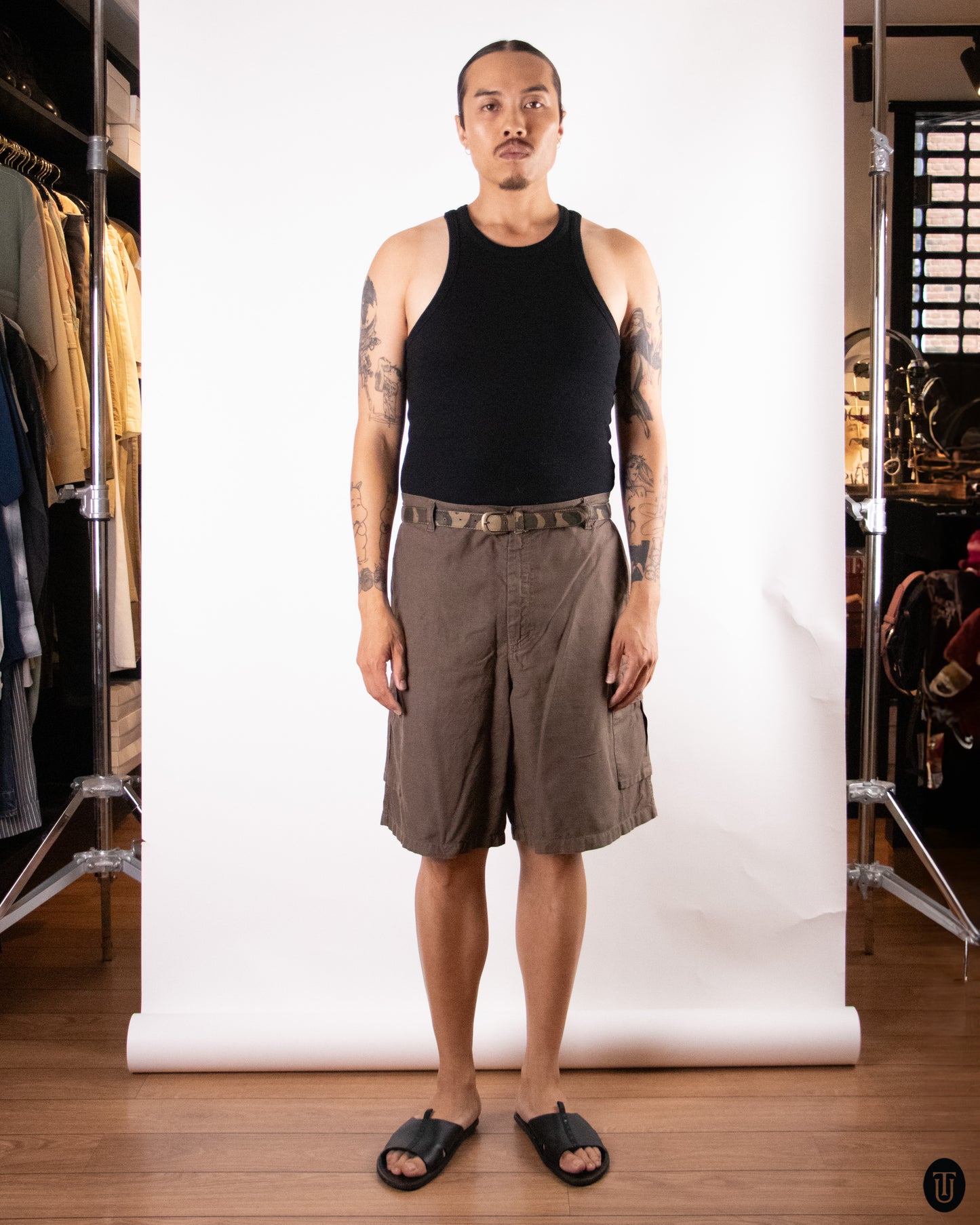 00's YSL Cotton Cargo Shorts L