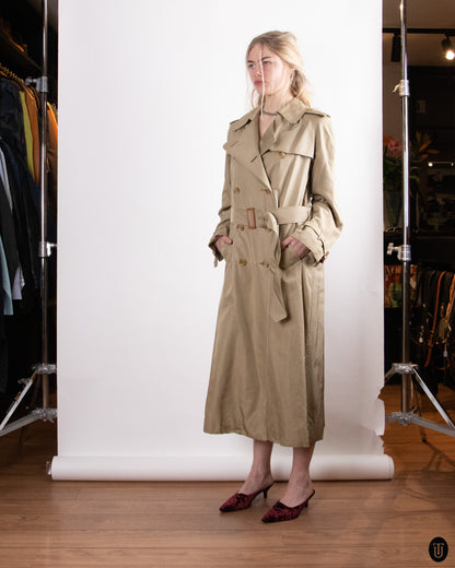 00's Burberry Silk Trench Coat M