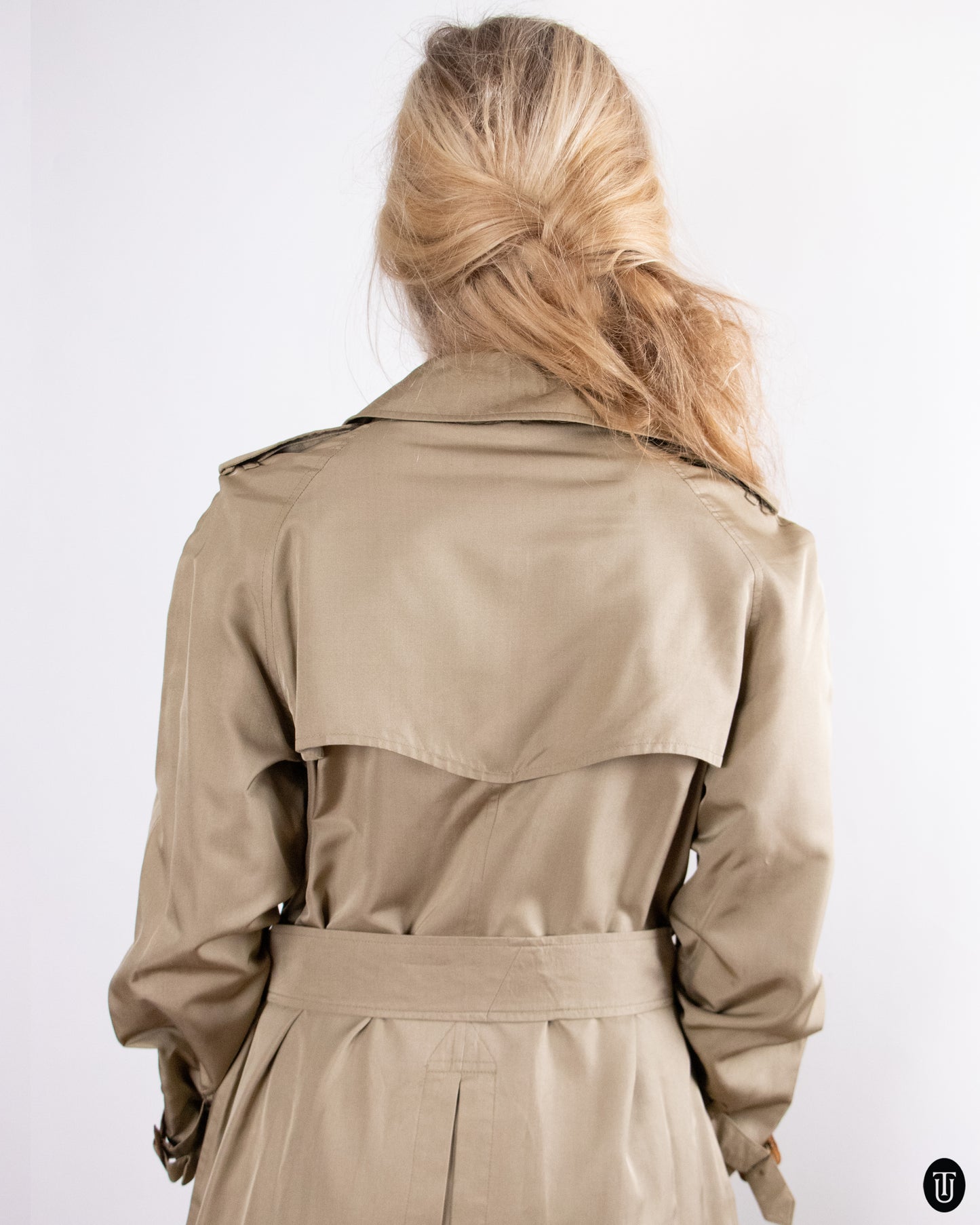 00's Burberry Silk Trench Coat M