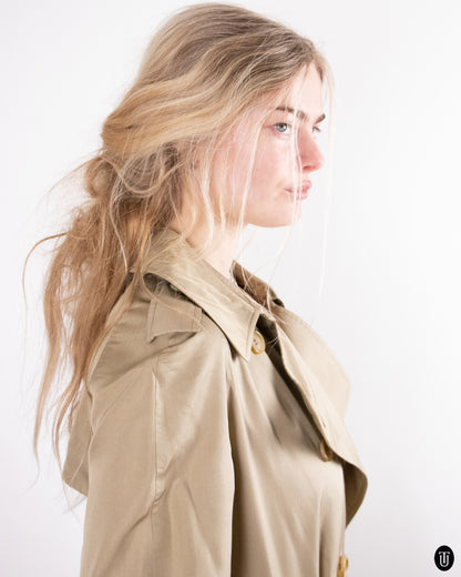 00's Burberry Silk Trench Coat M