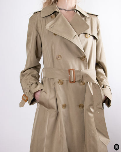 00's Burberry Silk Trench Coat M