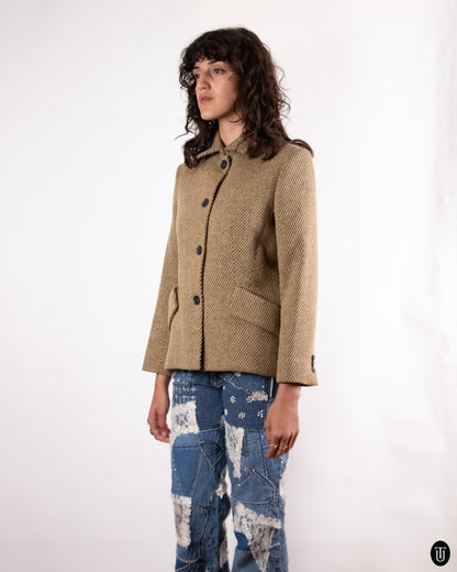 00's Christian Dior Tweed Bar Jacket M