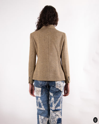 00's Christian Dior Tweed Bar Jacket M