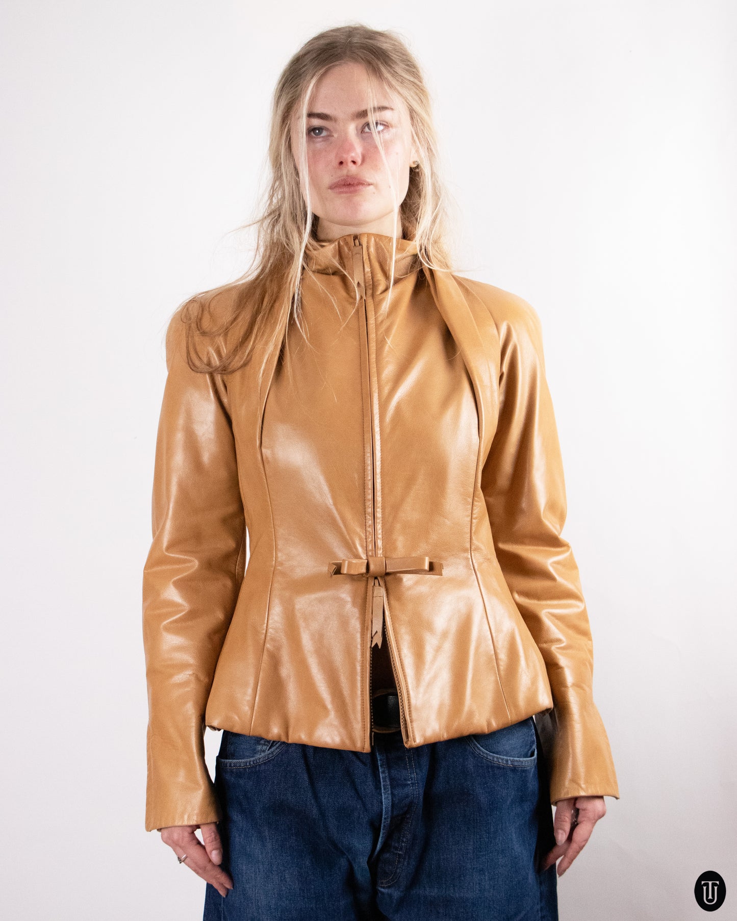 00's Gianfranco Ferre Brown Leather Jacket S